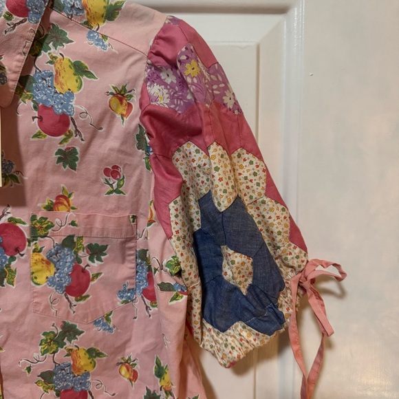 Selina Sanders Blouse Upcycle Vintage Material Rare NWT $227 - Picture 2 of 10